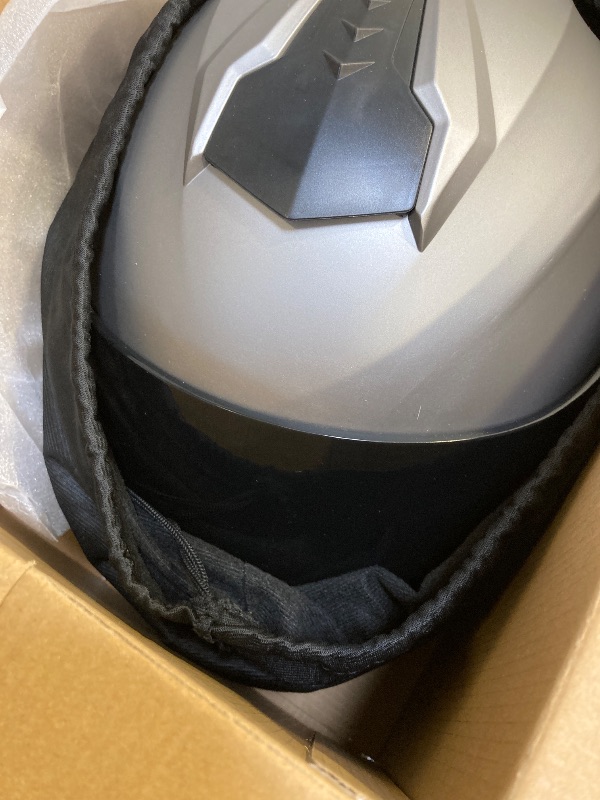 Photo 1 of Favoto Full Face Motorcycle Helmet DOT Approved, Cascos para Motos Snowmobile Dirt Bike Helmet for Adults Men Women,, Titanium, M