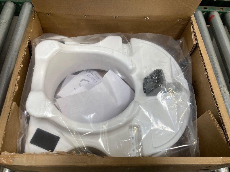 Photo 1 of Carex E-Z Lock Raised Toilet Seat, Elongated Toilet Seat Riser, Adds 5 Inches of Height, 300 lbs Capacity, Elevating and Raising Seat for Elderly and Handicap, Universal, Slip-Resistant, White
