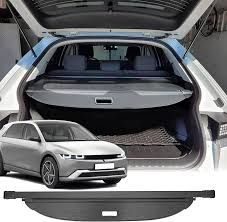 Photo 1 of Volcaner Cargo Cover for Hyundai Ioniq 5 2025 2022 2023 2024 Accessories, Carbon Fiber Texture Retractable Trunk Cover Security Shielding Shade for Ioniq 5 Accessories