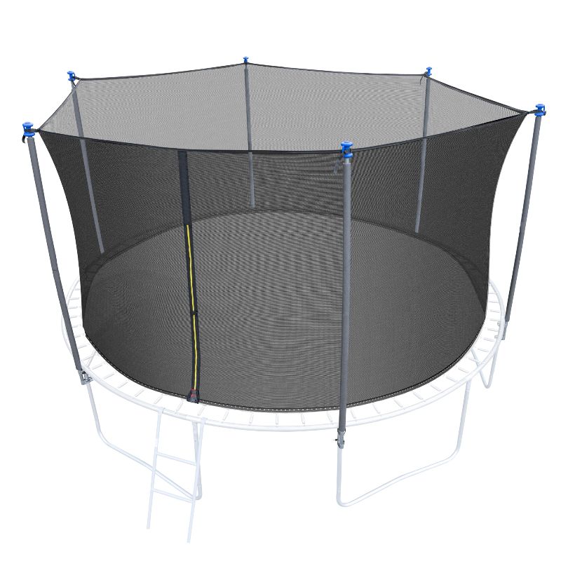 Photo 1 of 14 FT Trampoline Replacement Enclosure Net with Universal Trampoline Replacement Enclosure Poles and Hardware