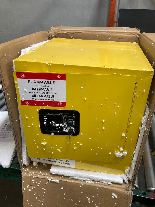 Photo 1 of  Flammable Cabinet 17" x 17" x 18", Galvanized Steel Safety Cabinet, Adjustable Shelf Flammable Storage Cabinet, for Commercial Industrial and Home Use 