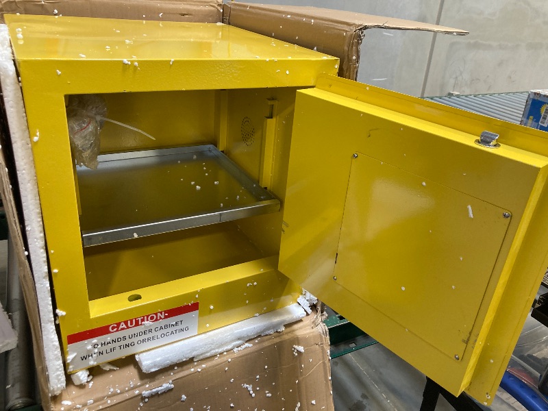 Photo 1 of  Flammable Cabinet 17" x 17" x 18", Galvanized Steel Safety Cabinet, Adjustable Shelf Flammable Storage Cabinet, for Commercial Industrial and Home Use 