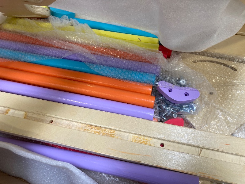 Photo 1 of Pikler Triangle Set Climbing Toys for Toddlers 1-3 Inside Montessori Indoor Playground Jungle Play Gym, Gift for 1 2 3 4 Year Old Boys Girls (Rainbow)