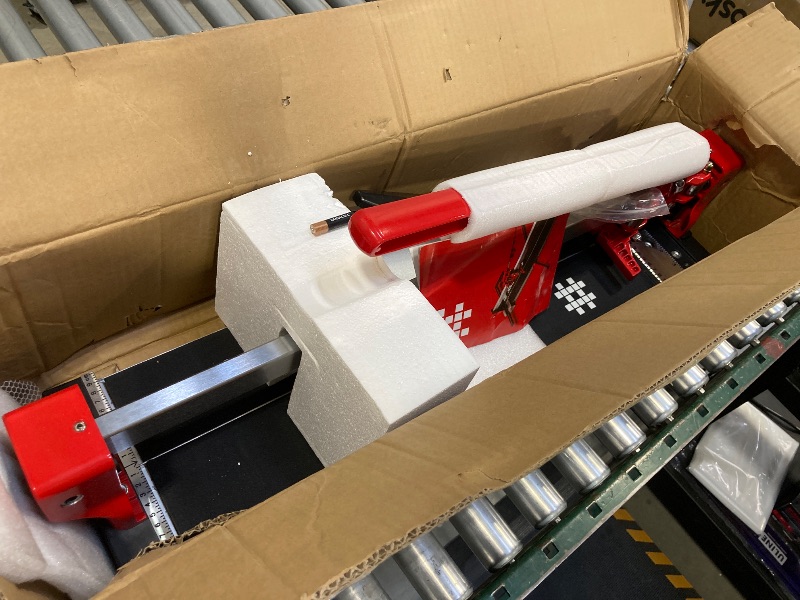 Photo 1 of SHIJING 24-inch Manual Tile Cutter with Laser Cutting Guide Porcelain Tile Cutter with Split Platen,Double Aluminum Base,Tungsten Carbide Cutting Wheel