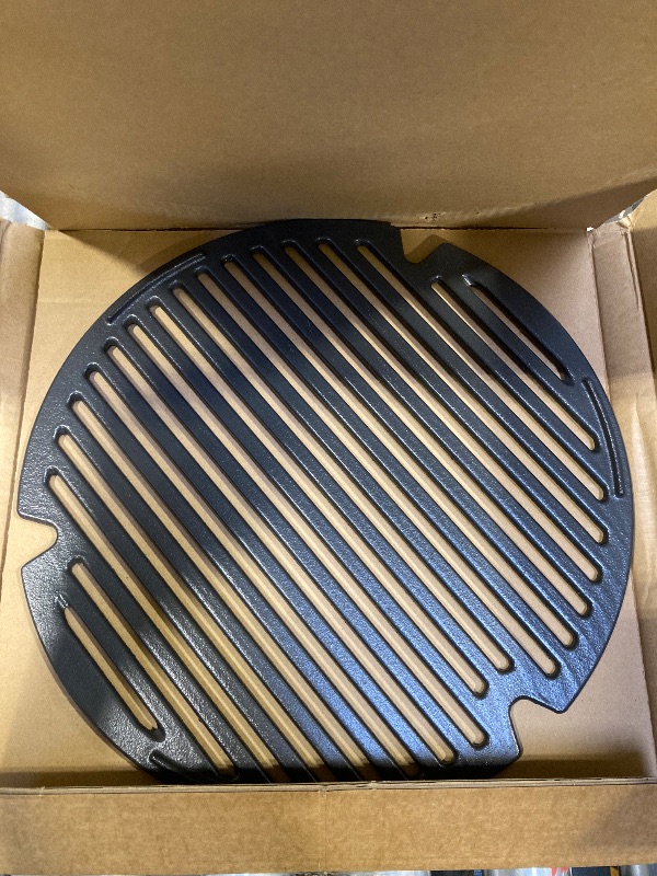 Photo 1 of  Cast Iron Grill Grate for Kamado Joe - Round Cooking Grids & Sear Plate Replacement for Classic, II, III, & JR Series 