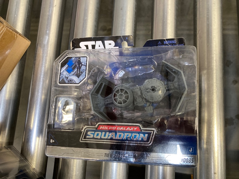 Photo 1 of STAR WARS Micro Galaxy Squadron TIE Bomber - 5-Inch Starfighter Class Vehicle with 1-Inch TIE Pilot Micro Figure Accessory