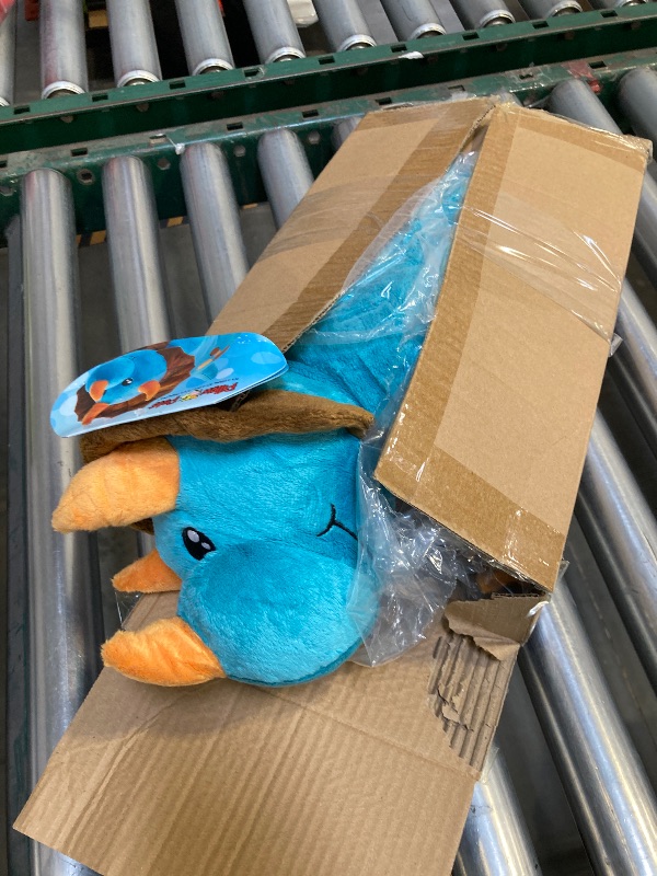 Photo 1 of Pillow Pets Triceratops Blue Dinosaur, 18" Stuffed Animal Plush Toy