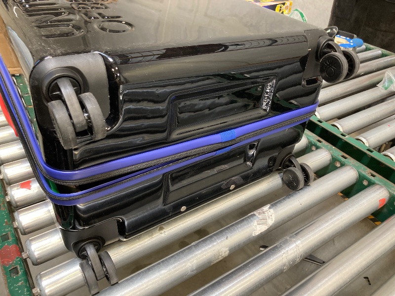 Photo 1 of  United Colors of Benetton United Hardside Luggage with Spinner Wheels, Black, 3 Piece Set 