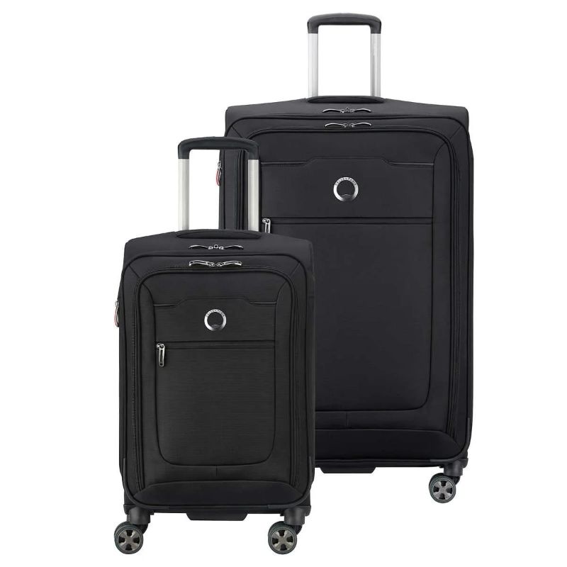 Photo 1 of Delsey Paris 2 Piece Softside Spinner Luggage Set, Black