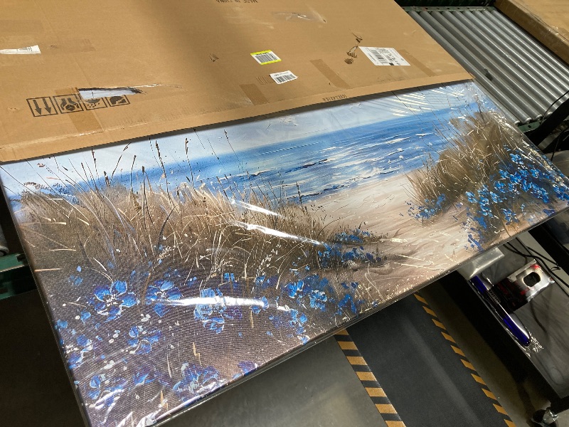 Photo 1 of KELIYUAN Large Wall Decor For Living Room Canvas Wall Art For Office Bedroom Aesthetic Blue Ocean Sea Wave Wall Painting Artwork Pictures Modern Beach Posters Ready To Hang Home Decoration 30"x60"