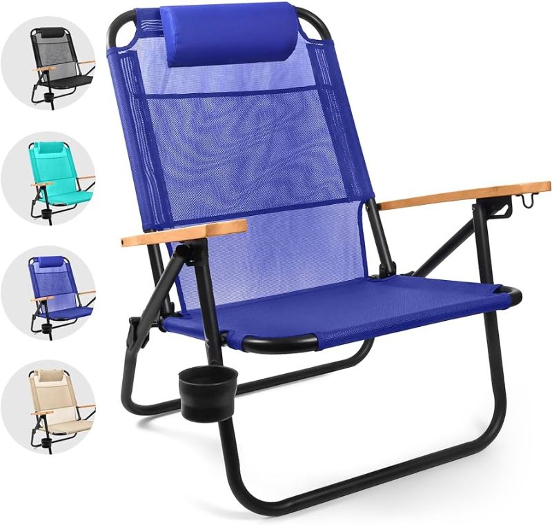 Photo 1 of Water Buffalo Bondi Beach Chair – Backpack Beach Chair for Adults with Reclining Positions, Cup Holder & High Back Support