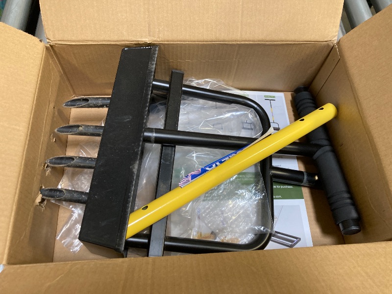 Photo 1 of JouZYA Lawn Aerator Manual Yard Aeration Tool with 4-Pin Hollow Fork & Soil Core Collection Box, Garden Tools for Oxygen Circulation & Nutrient Absorption