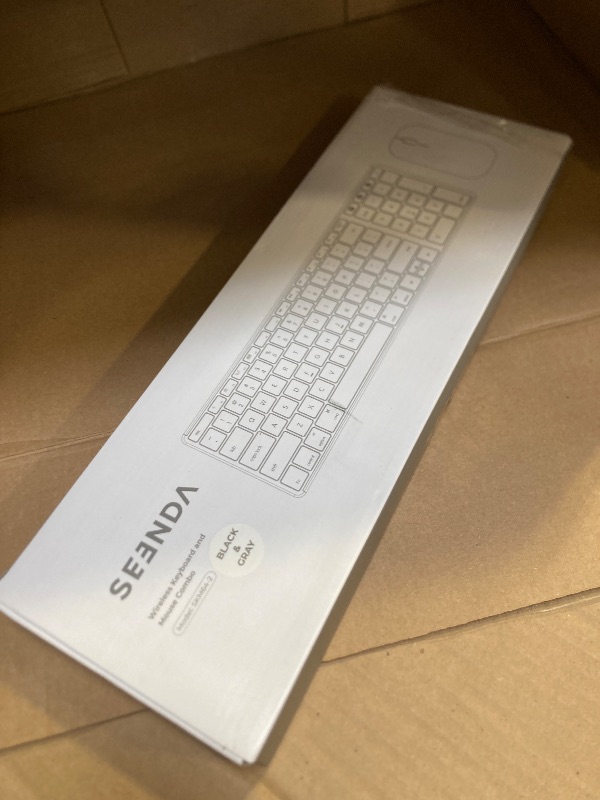 Photo 1 of Wireless Bluetooth Keyboard and Mouse for Mac, Multi-Device Rechargeable Slim Keyboard and Mouse Stainless Steel Full Size, Compatible with MacBook Pro/Air, iPad, iMac - Space Gray