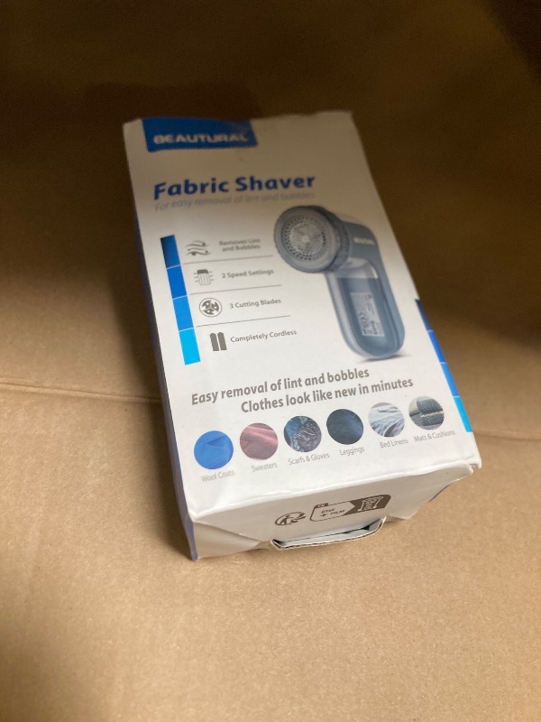 Photo 1 of BEAUTURAL Fabric Shaver and Lint Remover, Sweater Defuzzer with 2-Speeds, 2 Replaceable Stainless Steel Blades, Battery Operated, Remove Clothes Fuzz, Lint Balls, Pills, Bobbles Gray