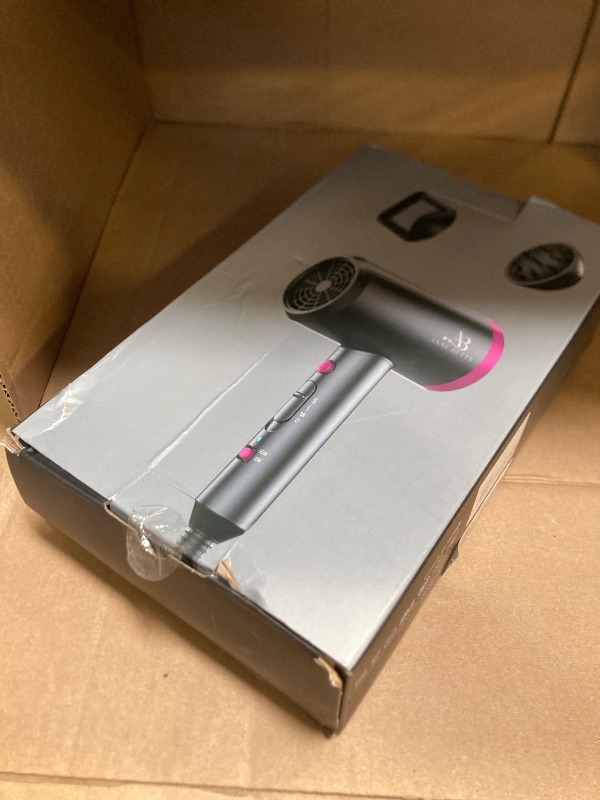 Photo 1 of ANNE BETTY Ionic Hair Dryer with Diffuser, Powerful 1800W Blow Dryer for Women & Men, Fast-Drying Hair Dryer with Nozzle for Home, Salon, Travel