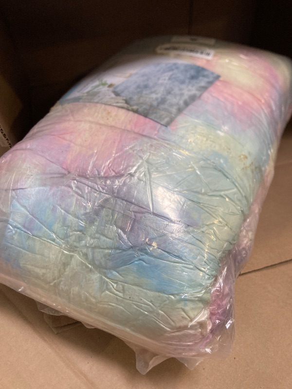 Photo 1 of KICHOWUA Thick Area Rug 4x6 Fluffy Shag - Rainbow Unicorn Carpet for Girls Bedroom, Soft Plush Fuzzy Pastel, Thickened Washable Non-Slip Shaggy Rug for Kids, Nursery, Living Room, Baby, Dorm