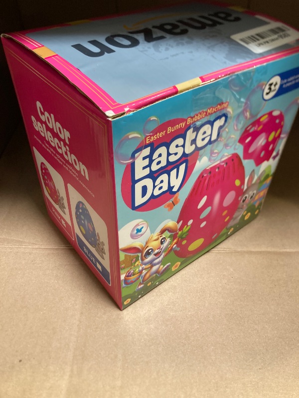 Photo 1 of Bubble Machine for Toddlers,Rabbit Bubble Machine for Kids,Automatic Bunny Egg Bubble Blower,Outdoor Toys Easter Baskets Stuffers Gift for Age 3 4 5 6 7 8 Years Old Boys Girls (Rose)