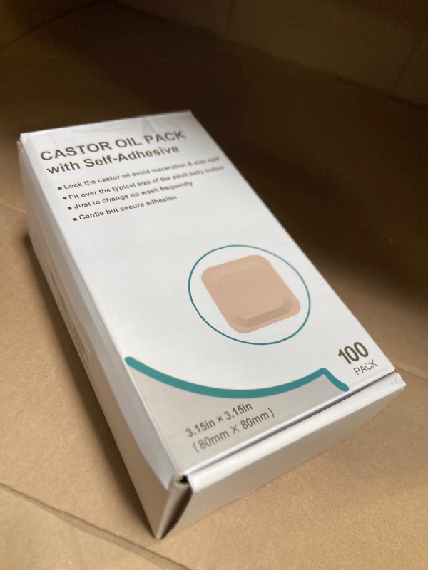 Photo 1 of 100Pcs Castor Oil Organic Belly Button Patches | Hypoallergenic Self-Adhesive Disposable, Anti-Seepage & Breathable | Portable Highly Absorbent Cotton Stickers No Wash(Oil Not Included)