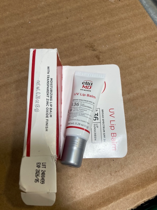 Photo 1 of EltaMD UV Lip Balm SPF Sunscreen, Sunscreen Lip Balm with SPF 30+, Protects Dry Cracked Lips, Transparent Zinc Oxide, 0.28 Tube