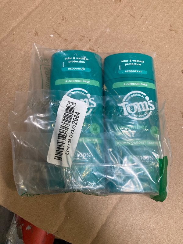 Photo 1 of Tom’s of Maine Cucumber Aloe Aluminum Free Natural Deodorant For Women & Men | Goes on Clear | Odor & Wetness Protection | Naturally Derived and Moisture-Locking Ingredients | 3.25 oz (2 Pack)