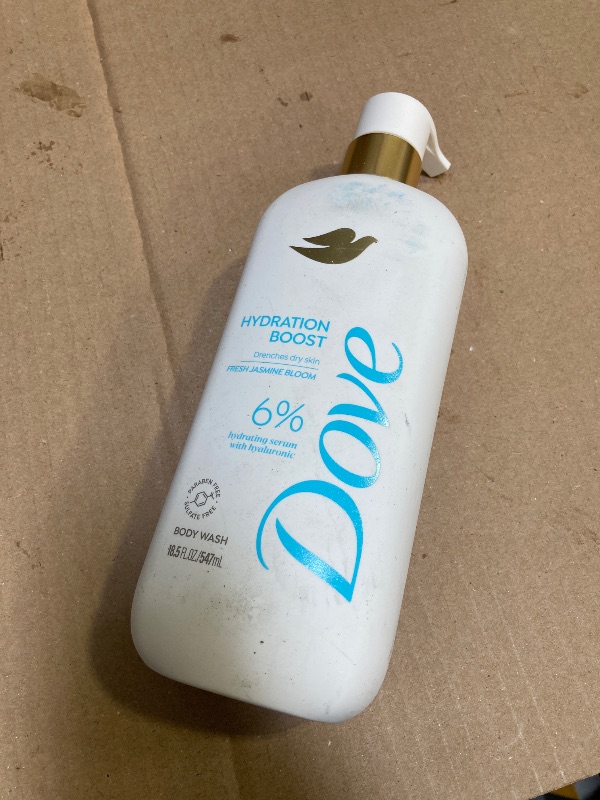 Photo 1 of Dove Body Wash Hydration Boost Actively drenches dry skin 6% hydration serum with hyaluronic 18.5 oz