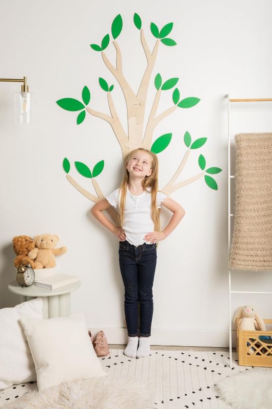 Photo 1 of  Wooden Growth Chart for Wall,Tree Design, Height Chart for Kids | Playroom Wall Decor, Toddler Room Decor, Nursery Decor, Kids Room Decor 