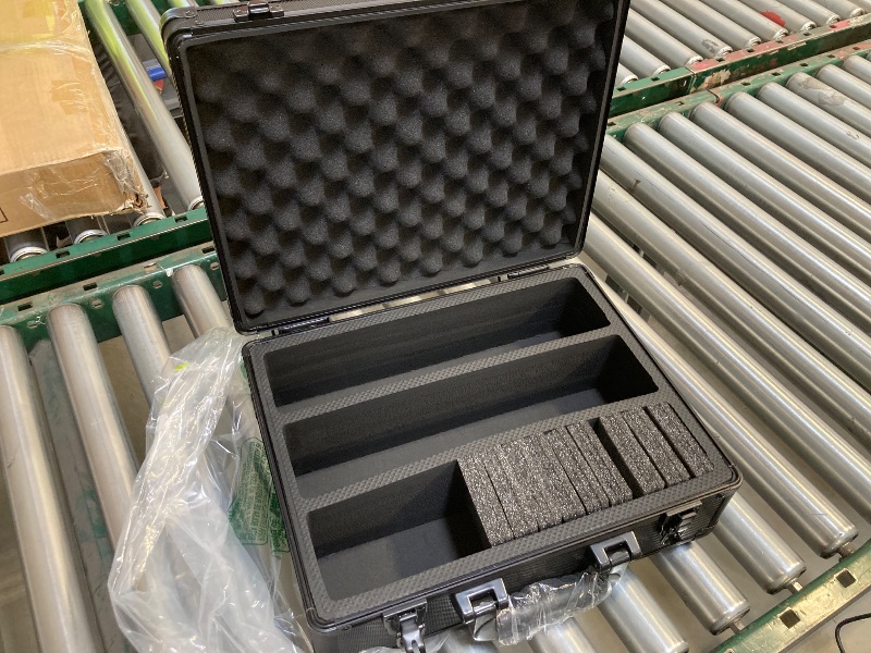 Photo 1 of  Graded Card Storage Box Sports Card Case Graded Card Case Holder Suitcase for Carrying and Display Sport Trading Cards - Hard Shell Aluminum Alloy Case 