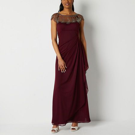 Photo 1 of  DJ Jaz Sleeveless Embellished Evening Gown, 14, Red 