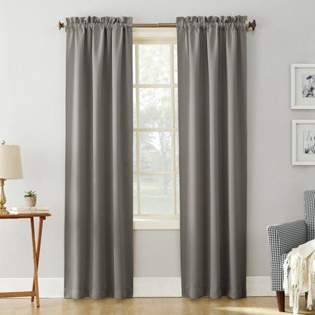 Photo 1 of Gavin Energy Saving Gray Polyester 40 in. W X 95 in. L Rod Pocket Blackout Curtain (Single Panel)