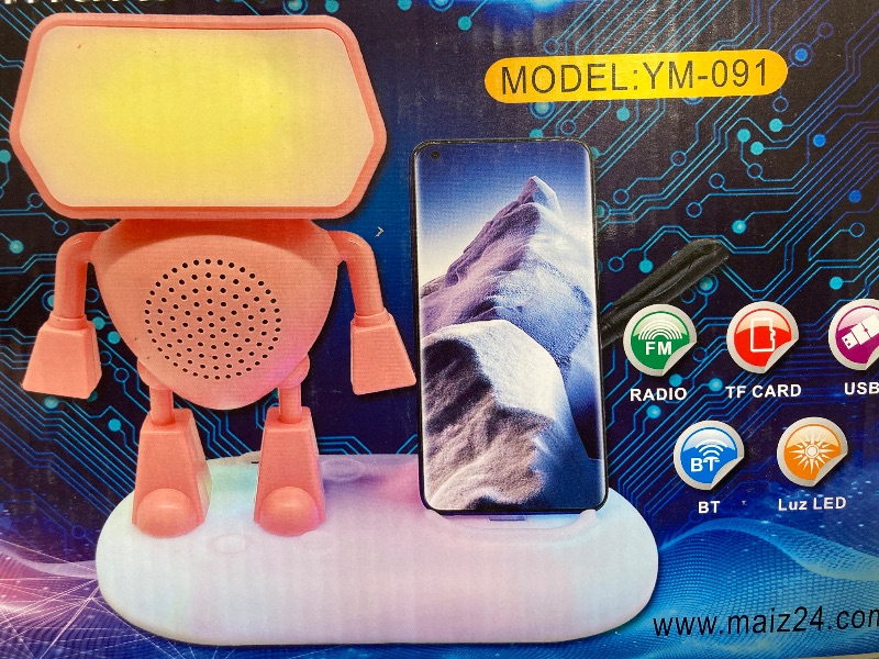 Photo 1 of Bluetooth Space Robot Speaker (Pink)