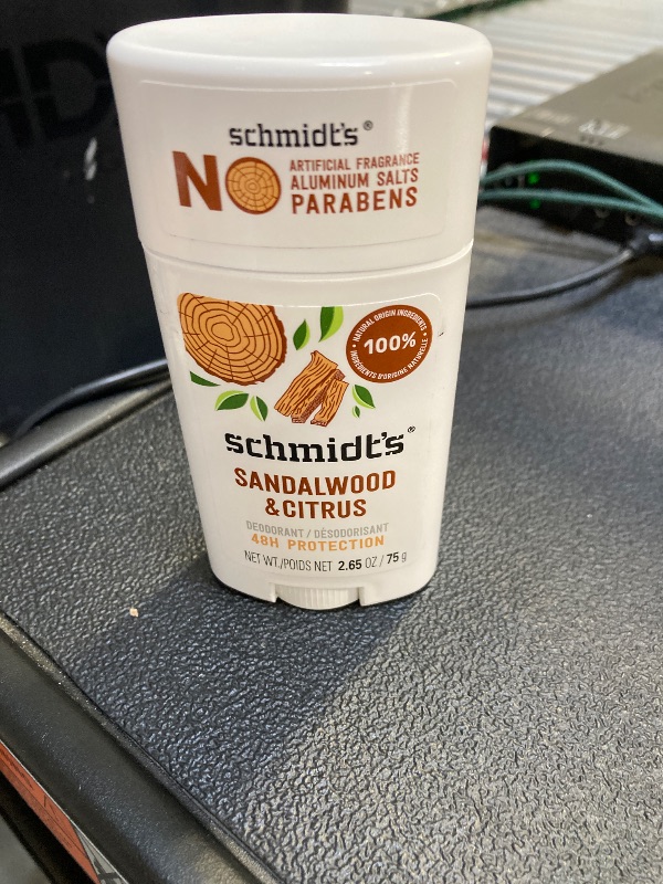 Photo 1 of Schmidt's Aluminum-Free Vegan Deodorant Sandalwood & Citrus  for Women and Men, with 24 Hour Odor Protection, Natural Ingredients, Cruelty-Free, 2.65 oz
