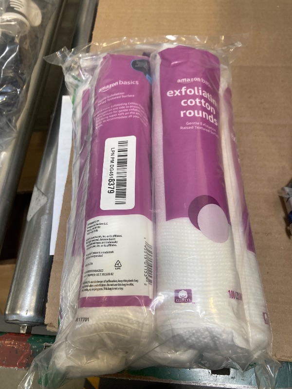 Photo 1 of Amazon Basics Exfoliating Cotton Round, 600 Count (6 Packs of 100) (Previously Solimo)