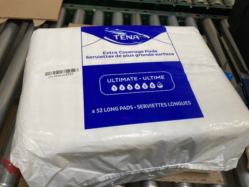 Photo 1 of TENA Incontinence Pads, Bladder Control & Postpartum for Women, Ultimate Absorbency, Extra Coverage, Long, Sensitive Care, 52 Count