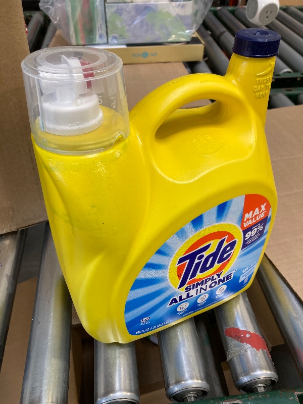 Photo 1 of Tide Simply Liquid Laundry Detergent, Refreshing Breeze, 168 oz, 128 Loads, Tide Liquid Laundry Detergent, Laundry Soap
