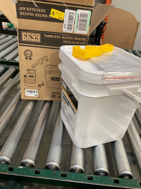 Photo 1 of 6699 Tankless Water Heater Flushing Kit Includes 1/4HP Submersible Utility Pump with Two Plastic Adapters & 3 Gallons Pail with Bucket Lid Opener & Two 1/2” X 6’ PVC Hoses with Washers Easy to Clean