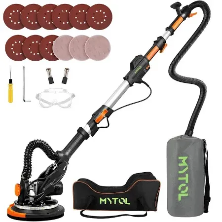 Photo 1 of Electric Drywall Sander with Vacuum Dust Collection, Variable Speed, LED Light, Foldable Handle, Sanding Discs & Grids