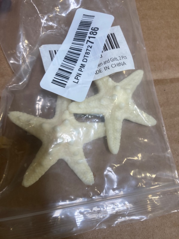 Photo 1 of OBTANIM 2 Pcs Starfish Hair Clip Resin Beach Sea Star Hair Pins Mermaid Hair Clips Accessories for Women and Girls