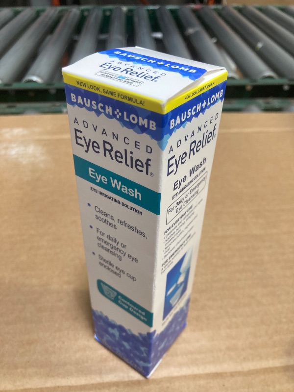 Photo 1 of Bausch + Lomb Advanced Eye Relief Wash, Irrigating Solution for Soothing & Refreshing Eyes, 4 Fl Oz ***factory sealed