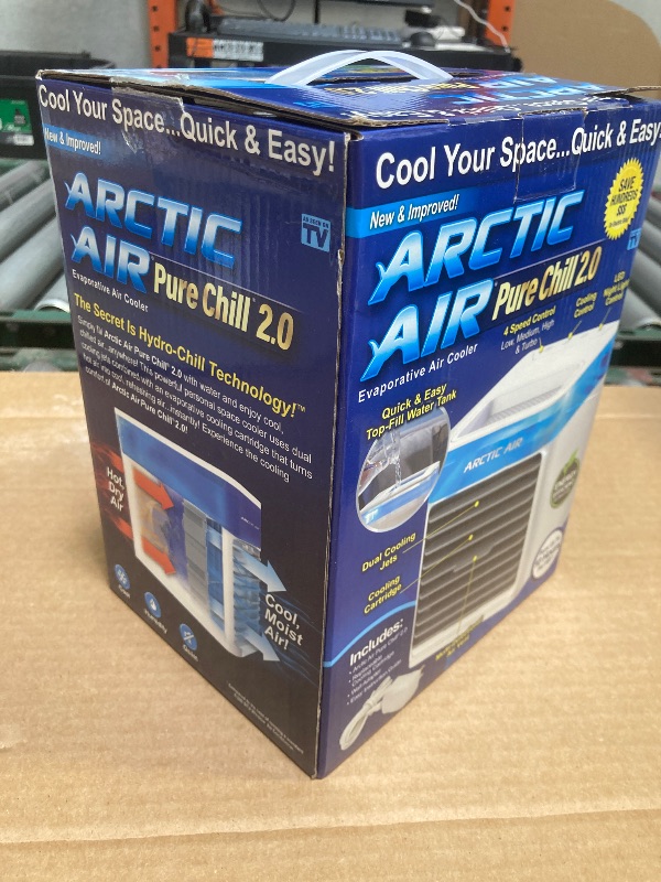Photo 1 of Arctic Air Pure Chill 2.0 Evaporative Air Cooler by Ontel - Powerful, Quiet, Lightweight and Portable Space Cooler with Hydro-Chill Technology For Bedroom, Office, Living Room & More,Blue***factory sealed