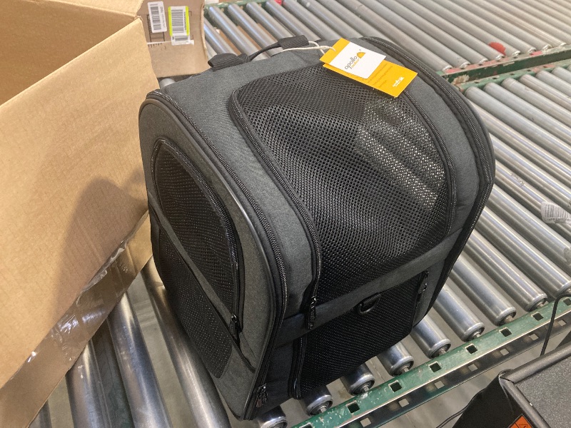 Photo 1 of  Apollo Walker Pet Carrier Backpack for Large/Small Cats and Dogs, Puppies, Safety Features and Cushion Back Support for Travel, Hiking, Outdoor Use (Black) 