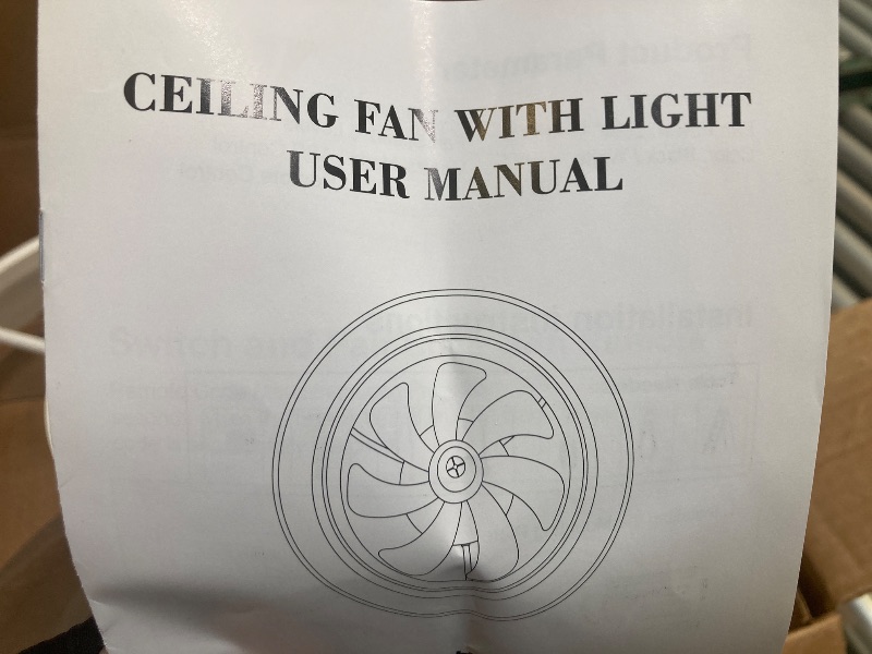 Photo 1 of CEILING FAN WITH LIGHT, WHITE