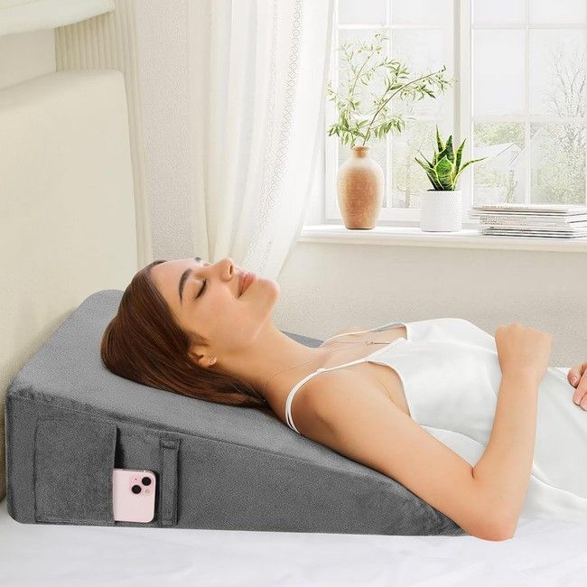Photo 1 of WEDGE PILLOW, GREY 24 X 24 X 7.5