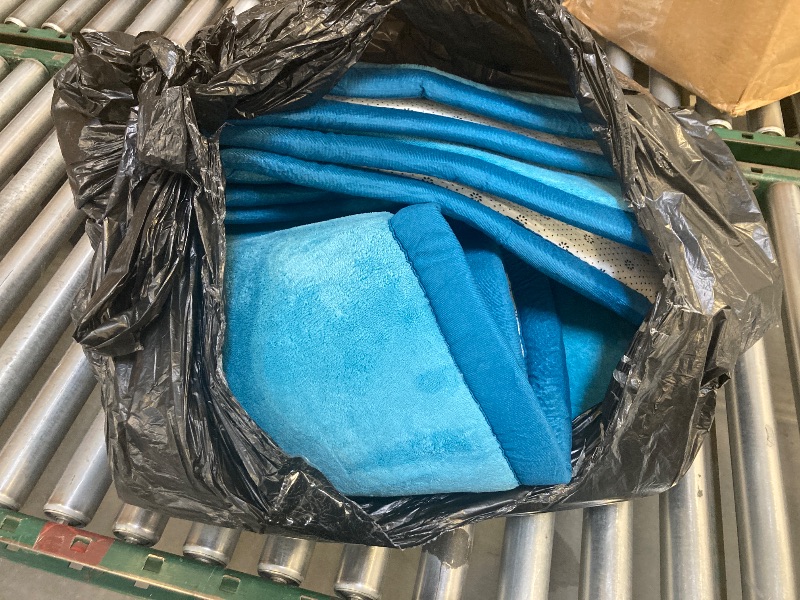 Photo 1 of BLUE FUZZY AREA RUG, SIZE NOT DISPLAYED