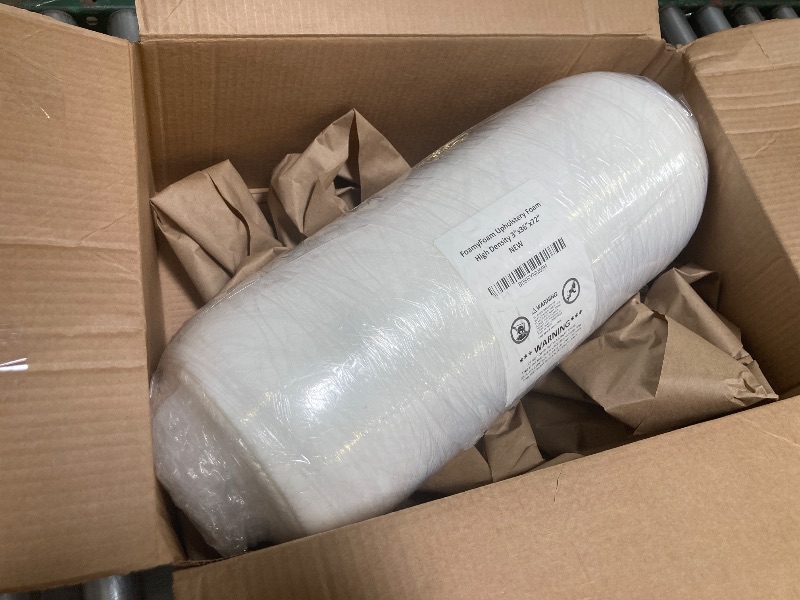 Photo 1 of Foamy Foam High Density 3 inch Thick, 36 inch Wide, 72 inch Long Upholstery Foam, Cushion Replacement