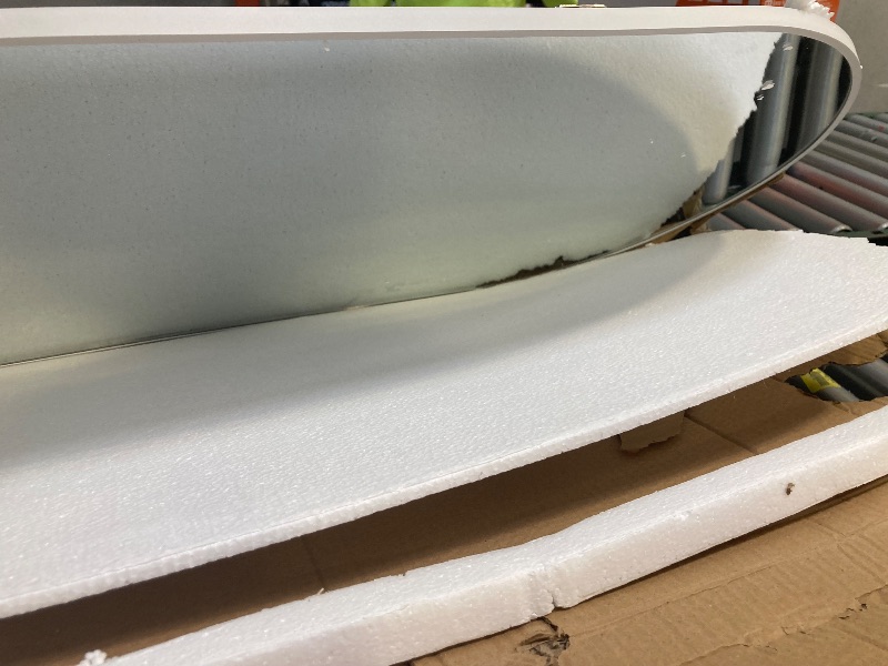 Photo 1 of Rowjut Floor Mirror Arched Mirror Full Length 56"X20"Full Length Mirror can be Free Standing or Hanging on The Wall Used in Living Room Entrance Hall Corridor Room Bathroom etc ?White