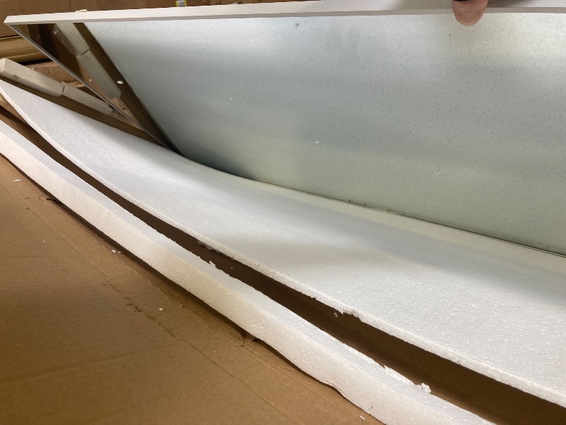 Photo 1 of Rowjut Floor Mirror Arched Mirror Full Length 56"X20"Full Length Mirror can be Free Standing or Hanging on The Wall Used in Living Room Entrance Hall Corridor Room Bathroom etc ?White
