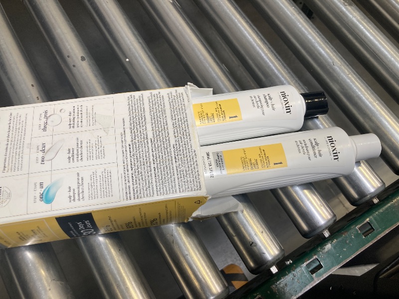 Photo 1 of Nioxin Scalp + Hair Thickening System 1 | For Natural or Untreated Hair with Light Thinning |With Niacinamide and Biotin | Full Size | 3 Month Supply