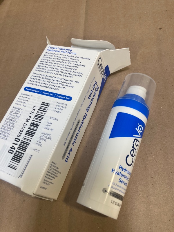 Photo 1 of Cerave Hyaluronic Acid Serum for Face with Vitamin B5 and Ceramides, Hydrating Face Serum for Dry Skin, Fragrance Free, 1 Ounce