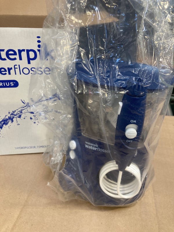 Photo 1 of Waterpik Aquarius Water Flosser Professional For Teeth, Gums, Braces, Dental Care, Electric Power With 10 Settings, 7 Tips For Multiple Users And Needs, ADA Accepted, Blue WP-663, Packaging May Vary