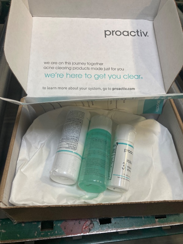 Photo 1 of Proactiv 3-Step Routine, Ultra-Gentle Face Cleanser, 0.1% Adapalene Gel Treatment, Ultra-Hydrating Moisturizer, 30-Day Acne Treatment Kit